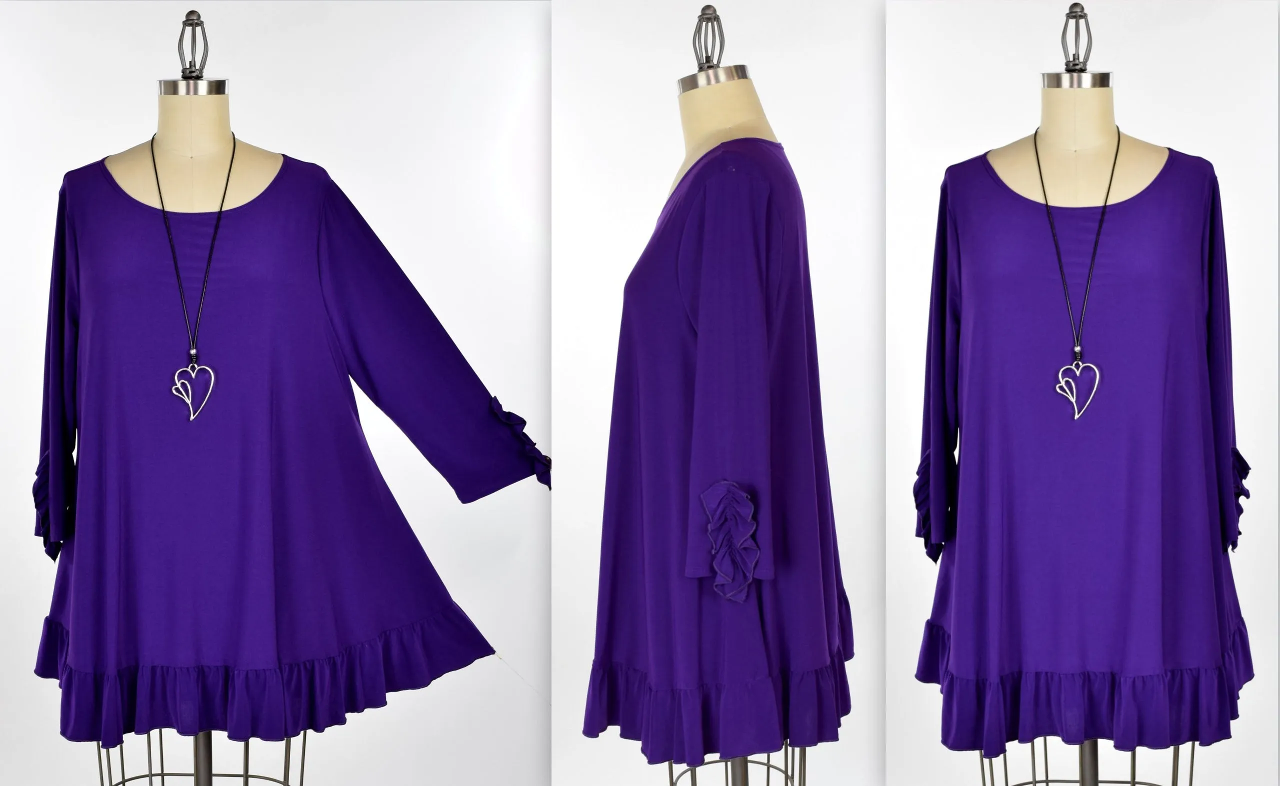 Sweetheart Plus Tunic, Simple and Elegant, Designer Tunic, Baby doll tunic, Plus size tunic XL to 3XL.