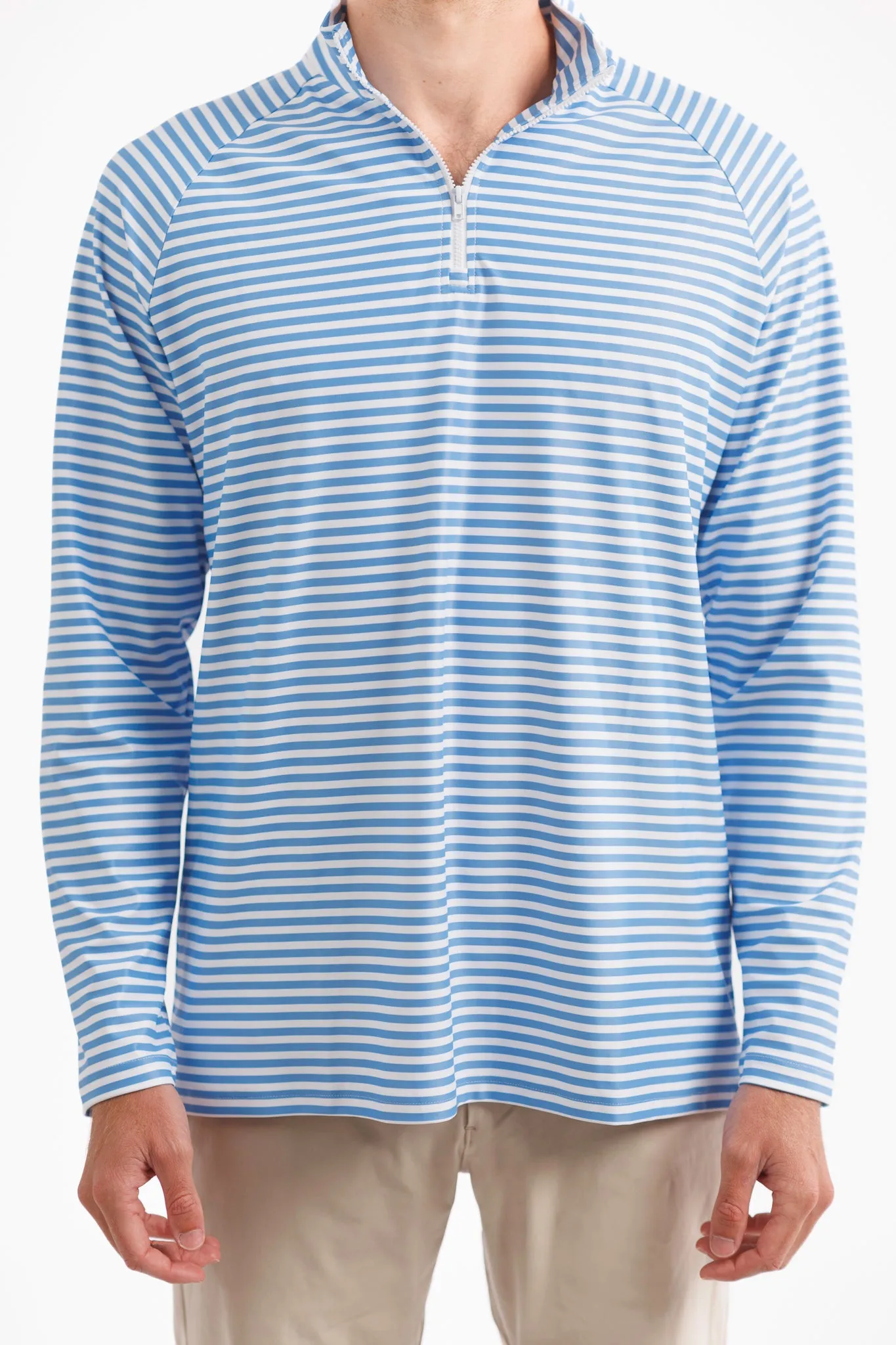 The Captain 1/4 Zip Pullover - Salty Stripe