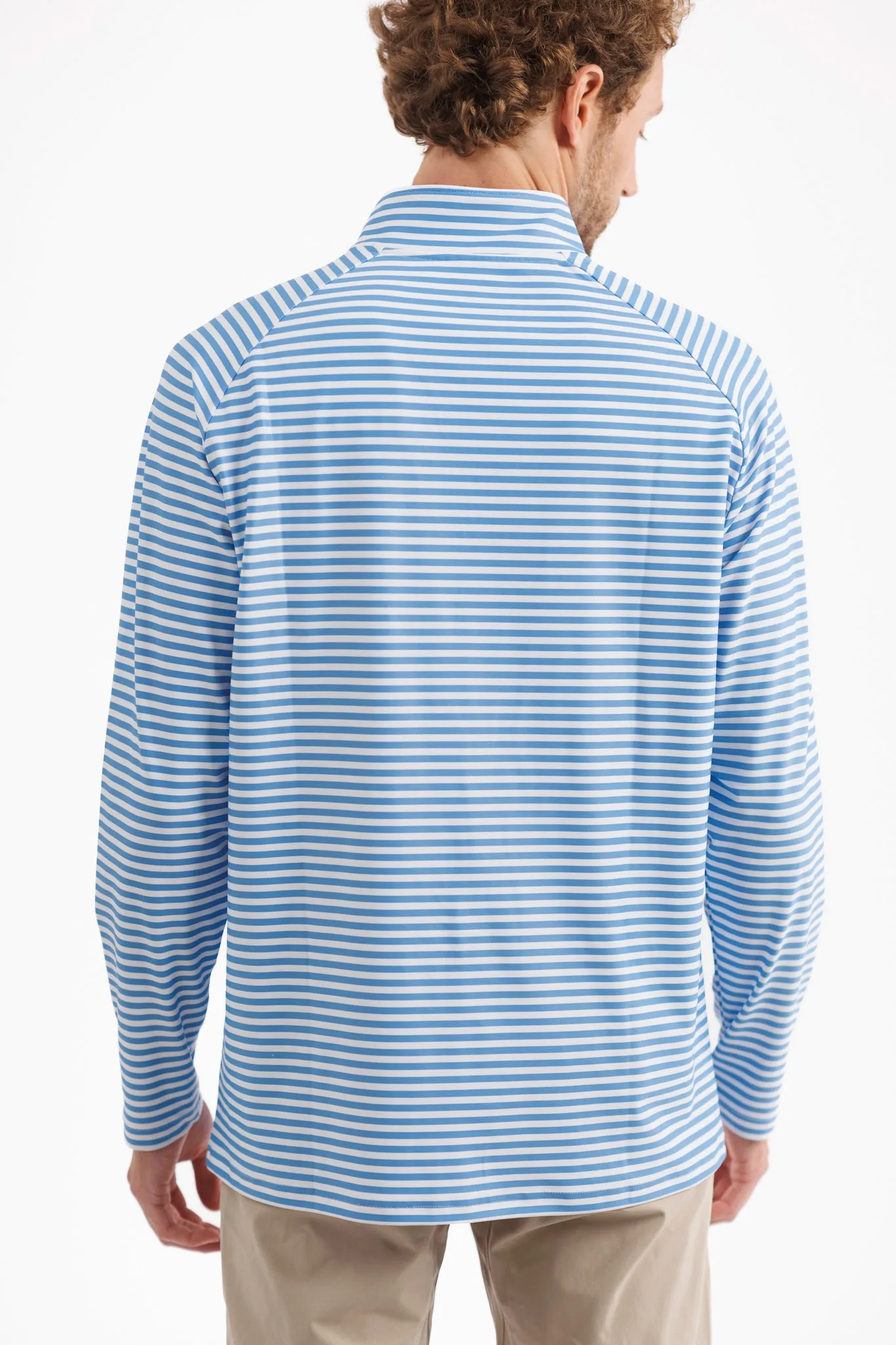 The Captain 1/4 Zip Pullover - Salty Stripe