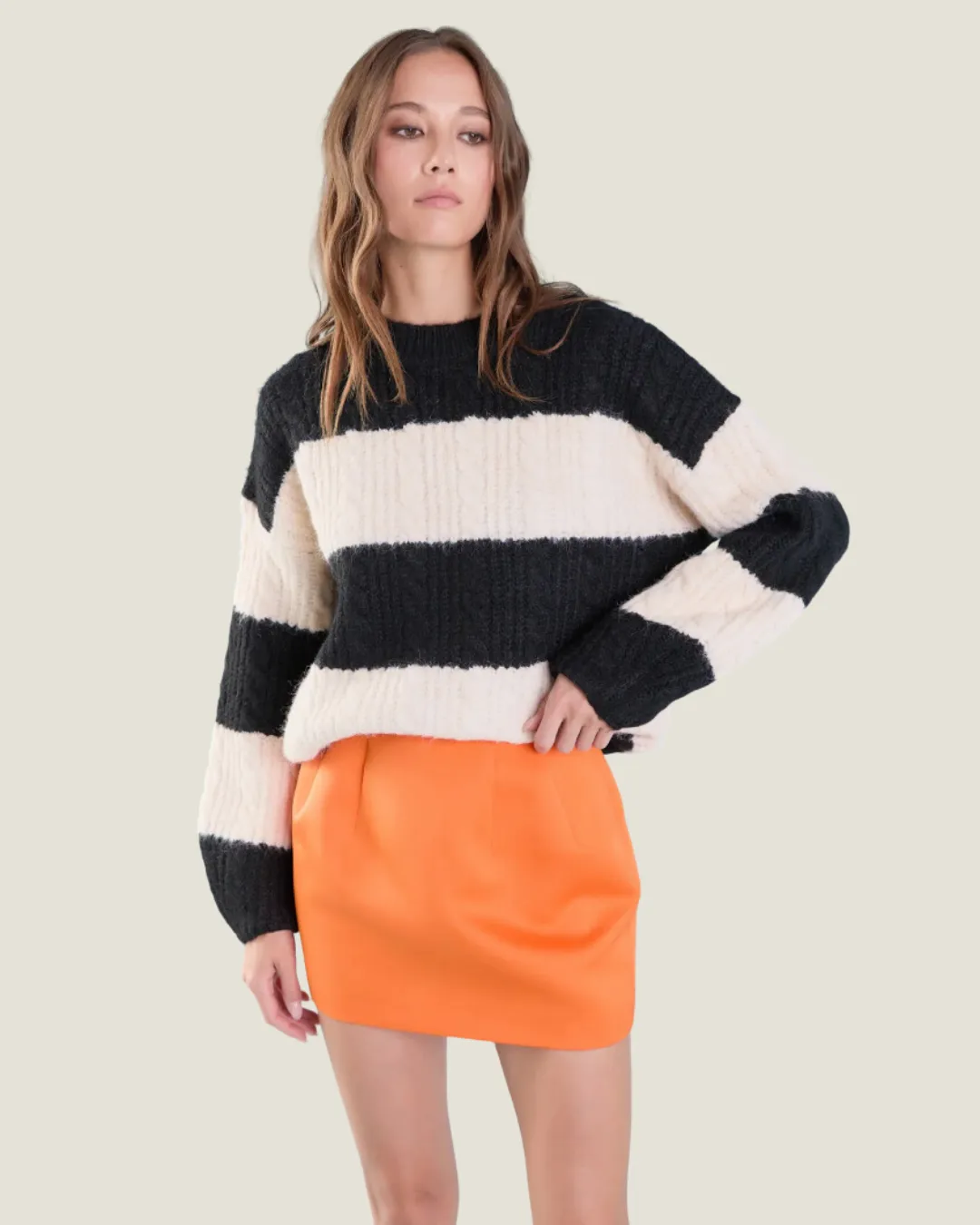 The Weekender: Orange Mini Skirt