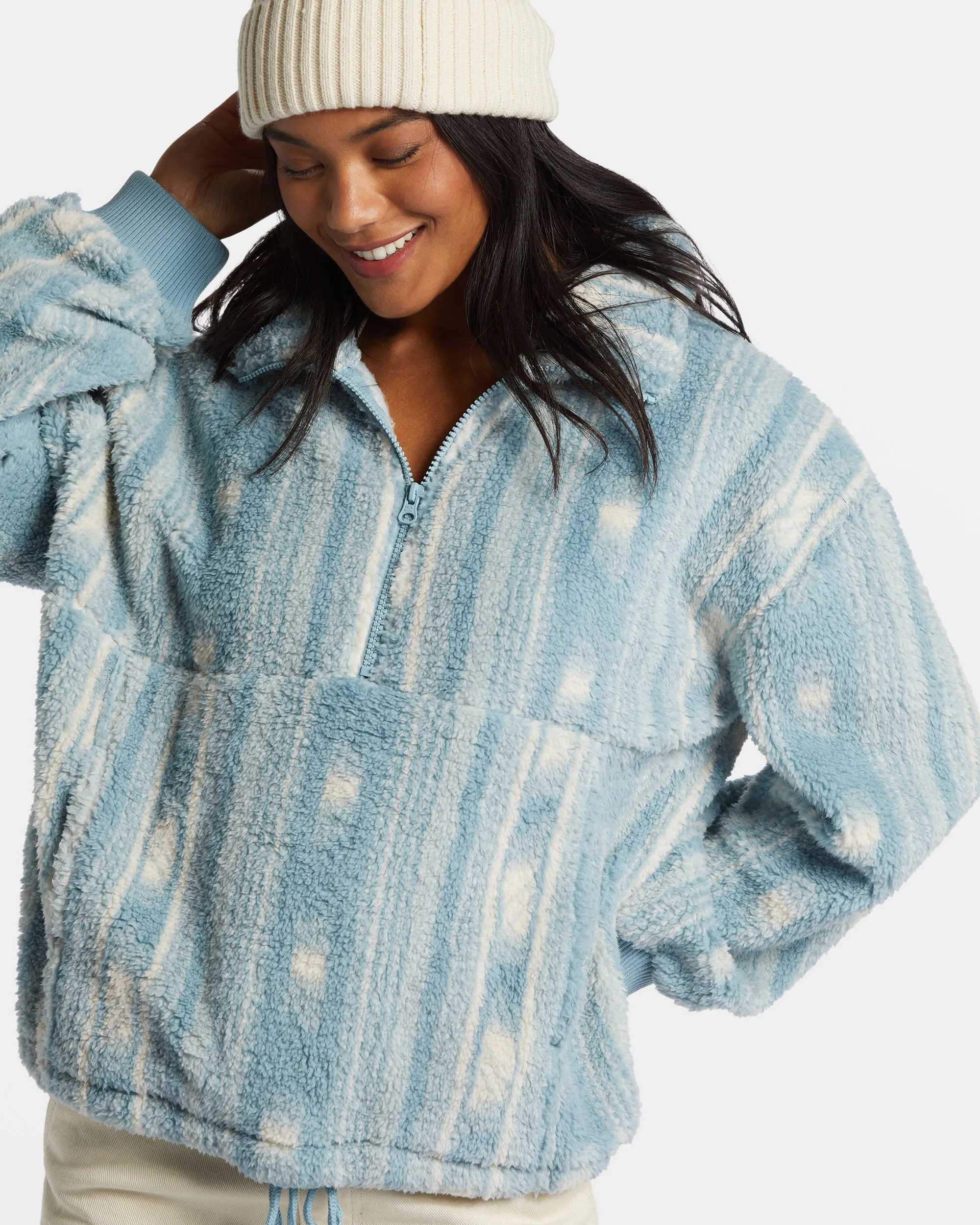 Time Off Half-Zip Fleece Pullover - Sea Fog