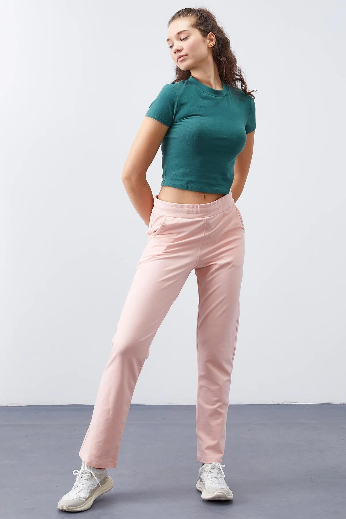 TMY Pink High Waist Pocketed Comfort Fit Classic Leg Women's Sweatpants - 94584 - El Cajon
