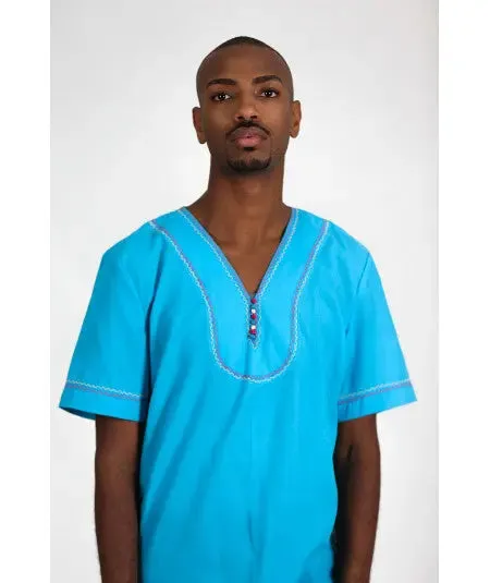 Turquoise half sleeve tunic