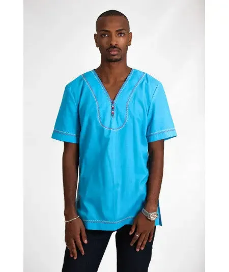 Turquoise half sleeve tunic