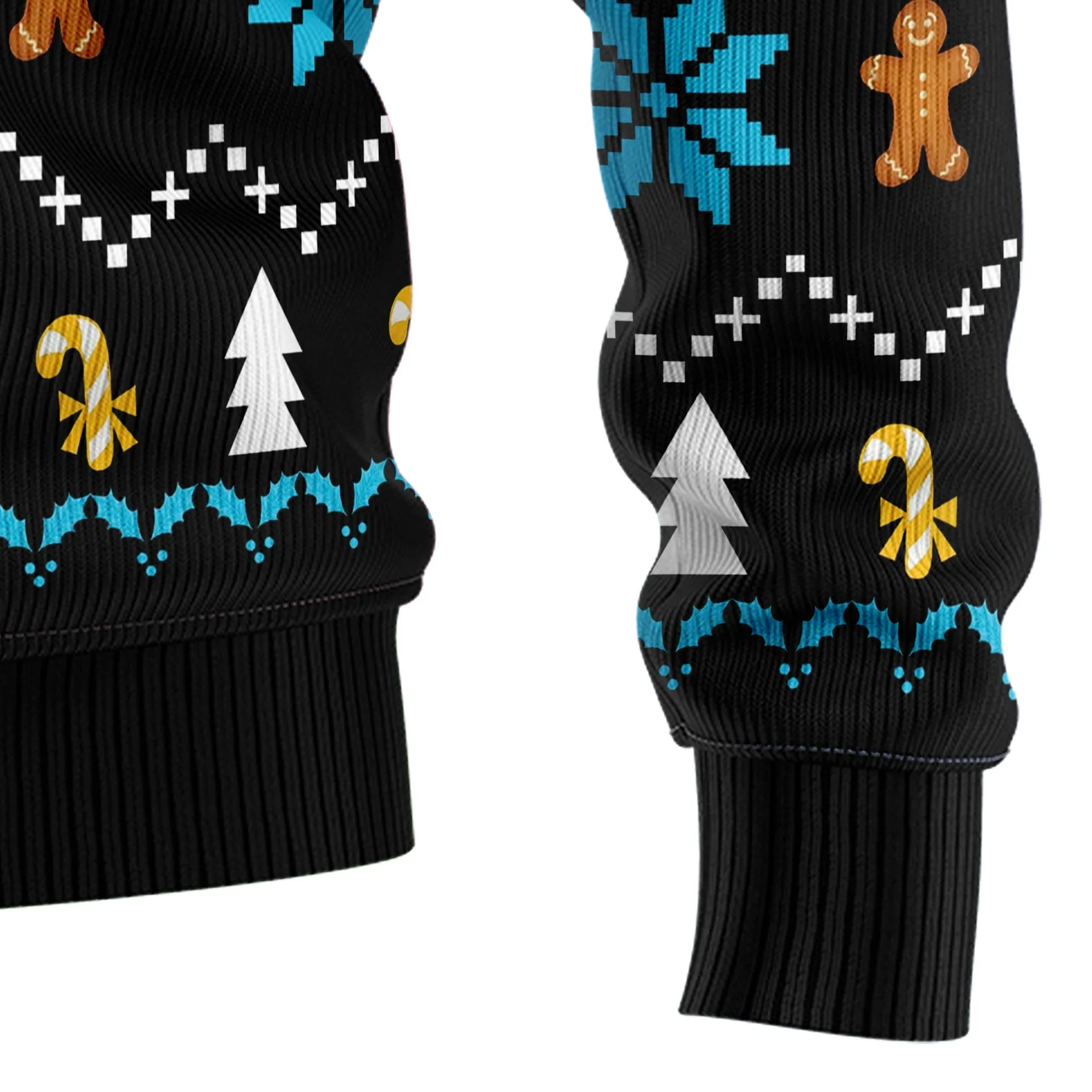 Ugly Christmas Sweater JulesRoche All-Over Print Cotton Wool Blend