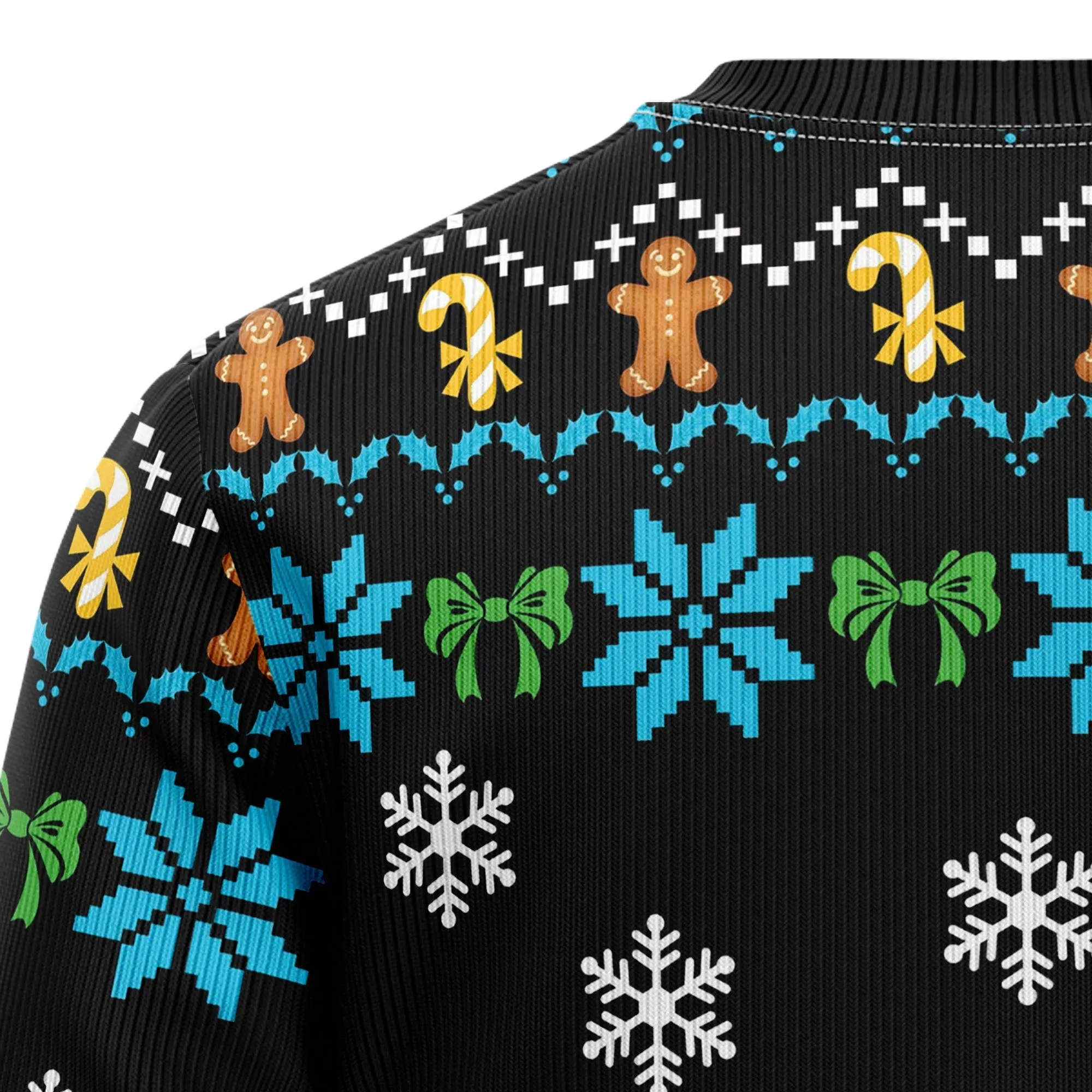 Ugly Christmas Sweater JulesRoche All-Over Print Cotton Wool Blend