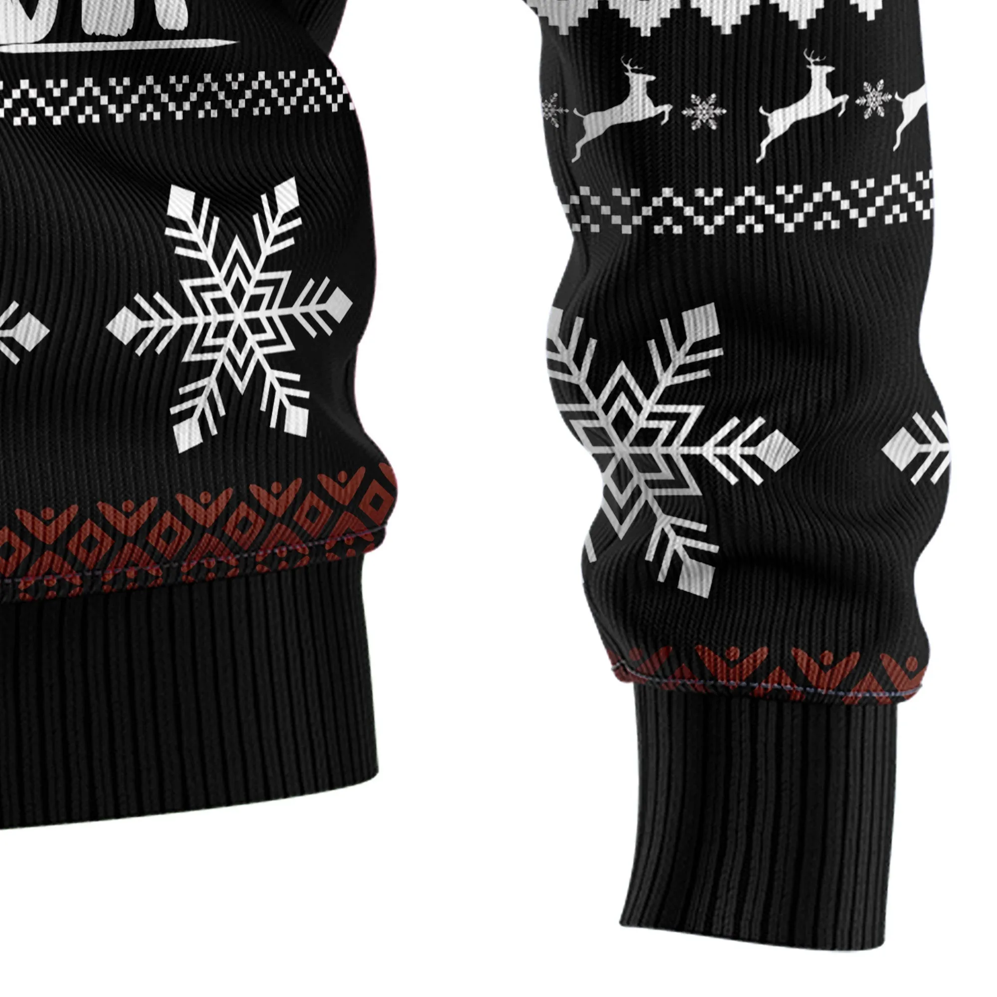 Ugly Christmas Sweater JulesRoche All-Over Print Wool Cotton