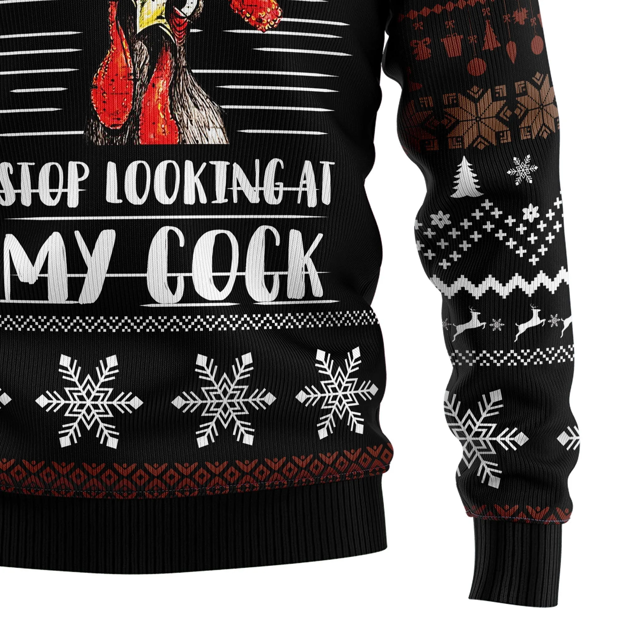 Ugly Christmas Sweater JulesRoche All-Over Print Wool Cotton