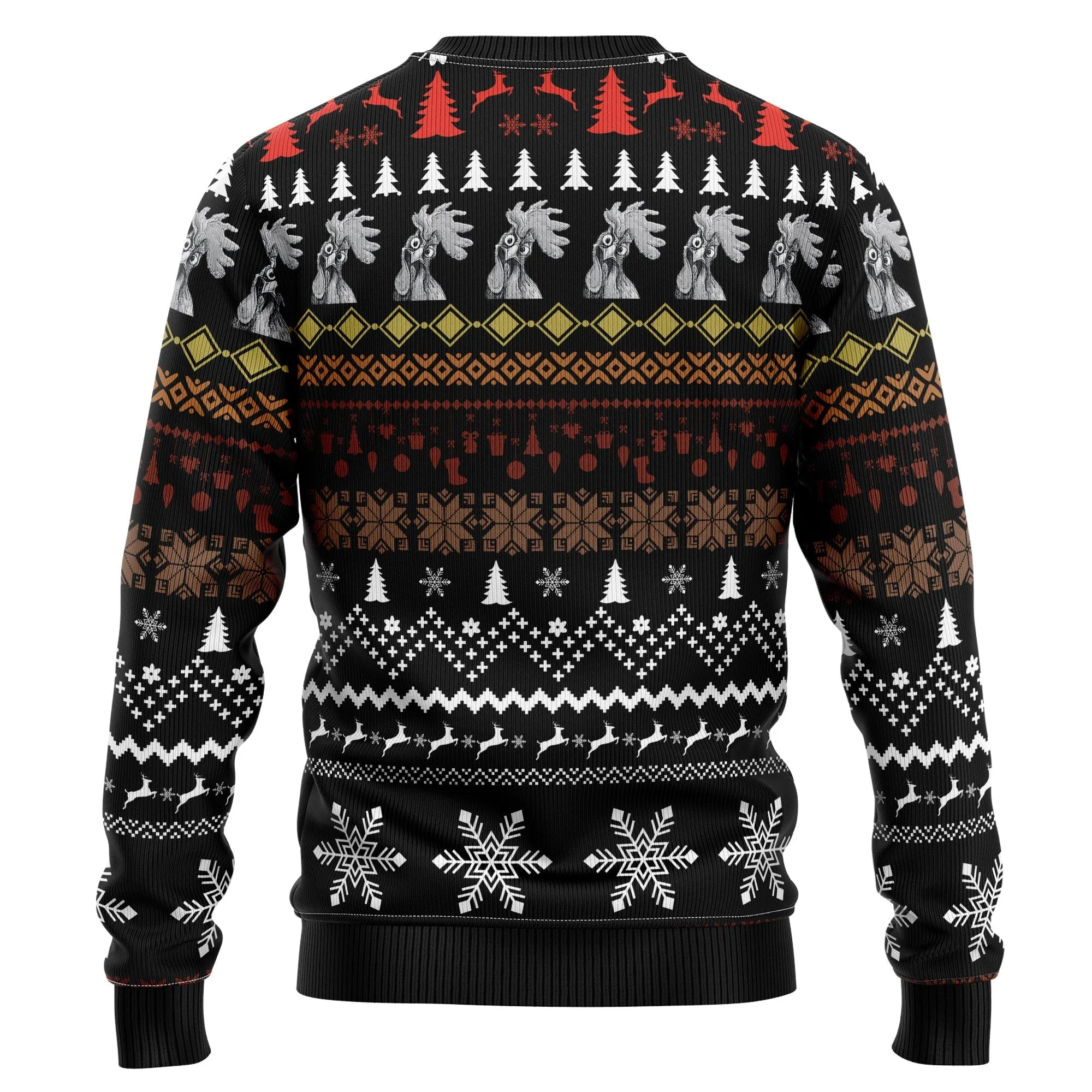 Ugly Christmas Sweater JulesRoche All-Over Print Wool Cotton