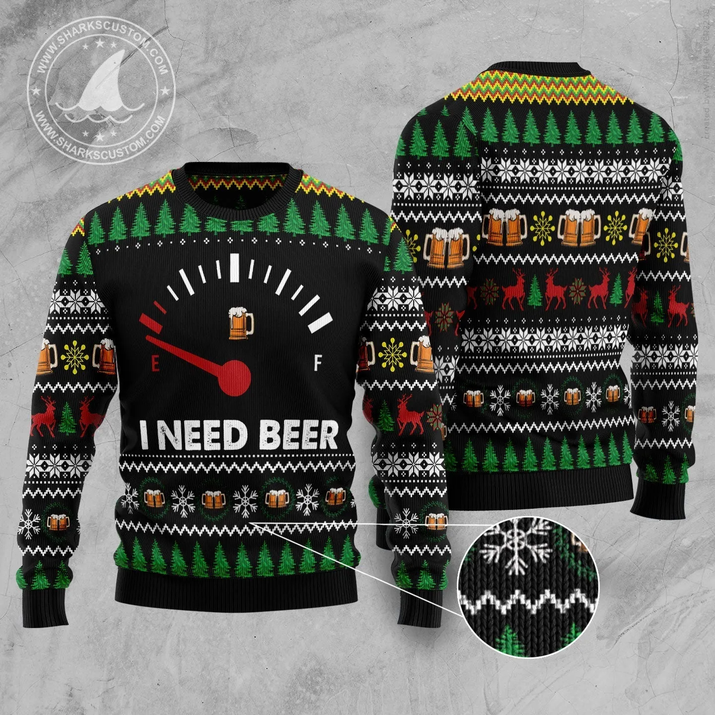 Ugly Sweater JulesRoche All-Over Print Winter Holiday