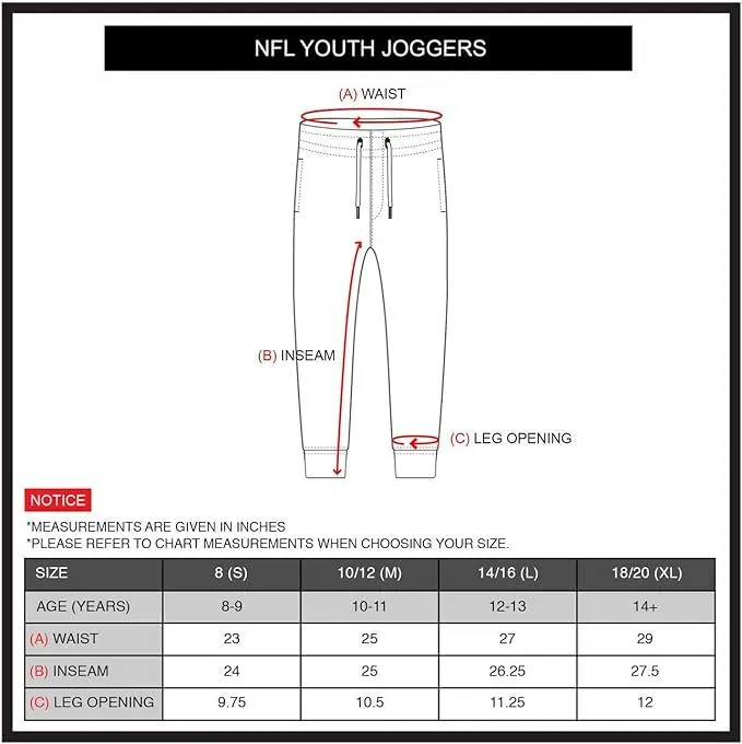 Ultra Game NFL Official Youth Super Soft Game Day Jogger Sweatpants, Los Angeles Rams|Los Angeles Rams