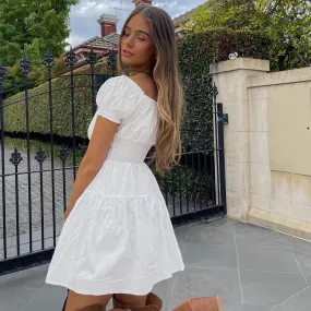V Neck Fashion Ruched Short Sleeve Summer Causal Dresses A-Line Frills Sundress Mini Dress