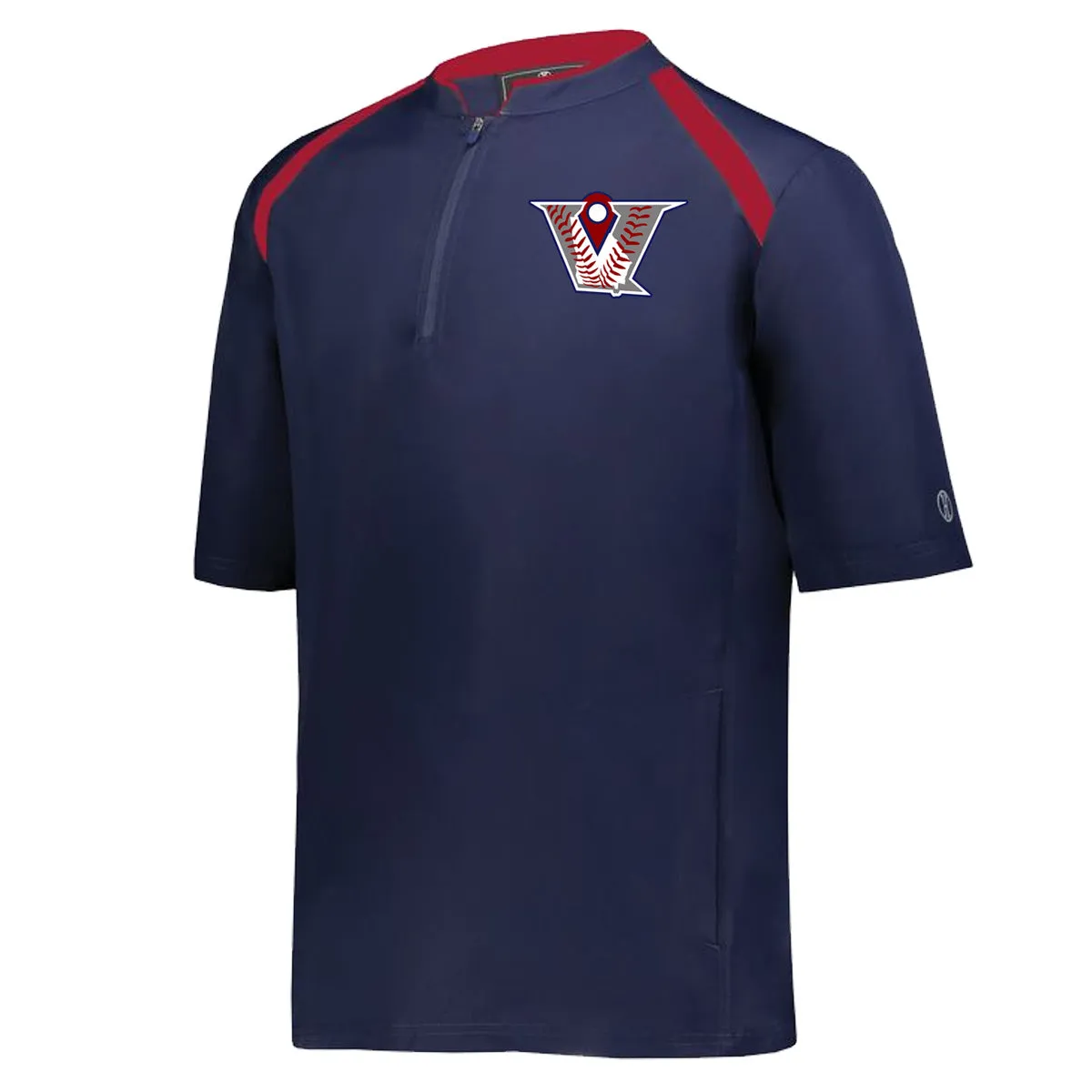 Velo BB - Clubhouse Short Sleeve Cage Jacket - Navy/Scarlet (229581/229681)