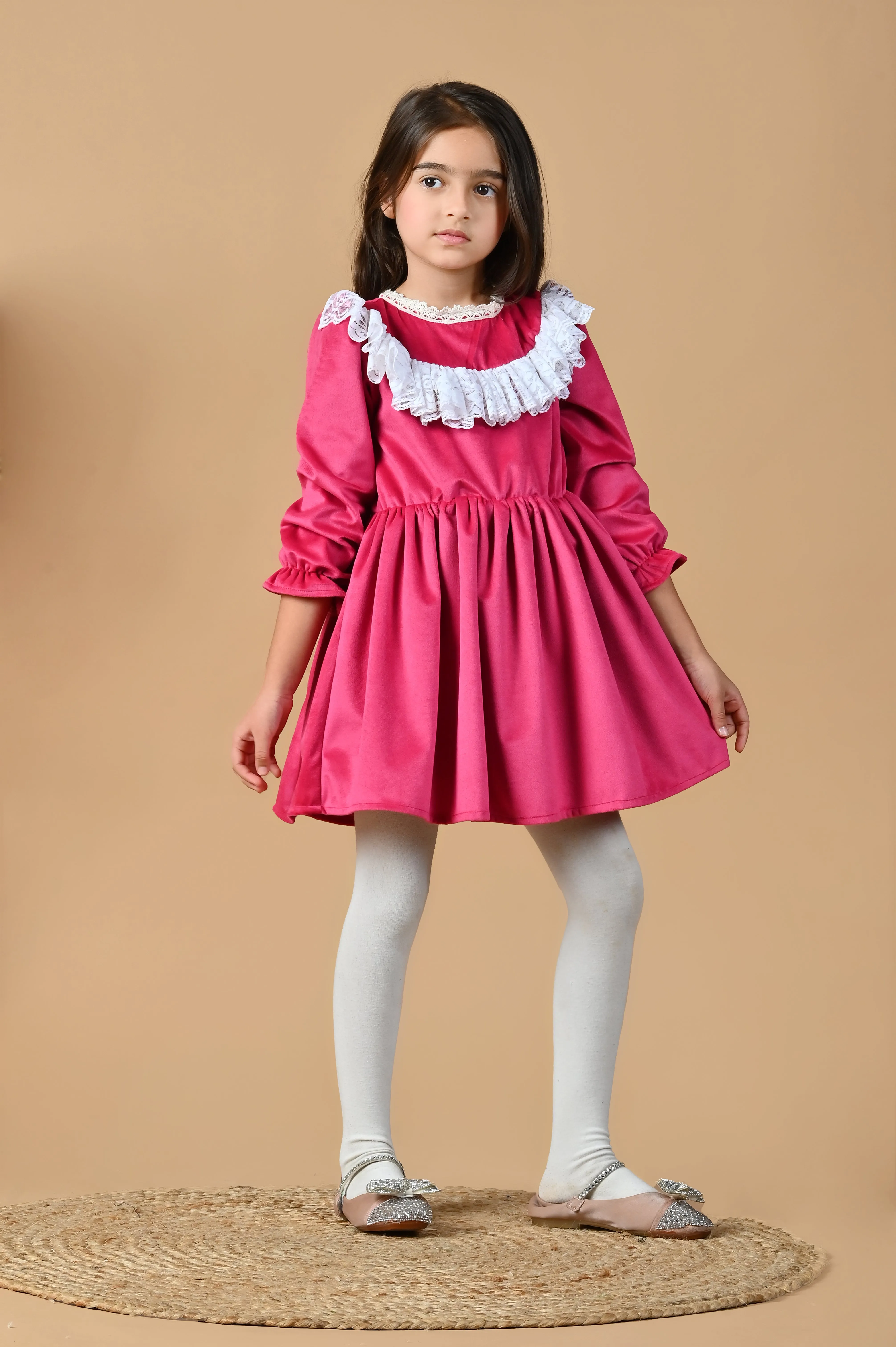 Velvet Rose Lace Dress