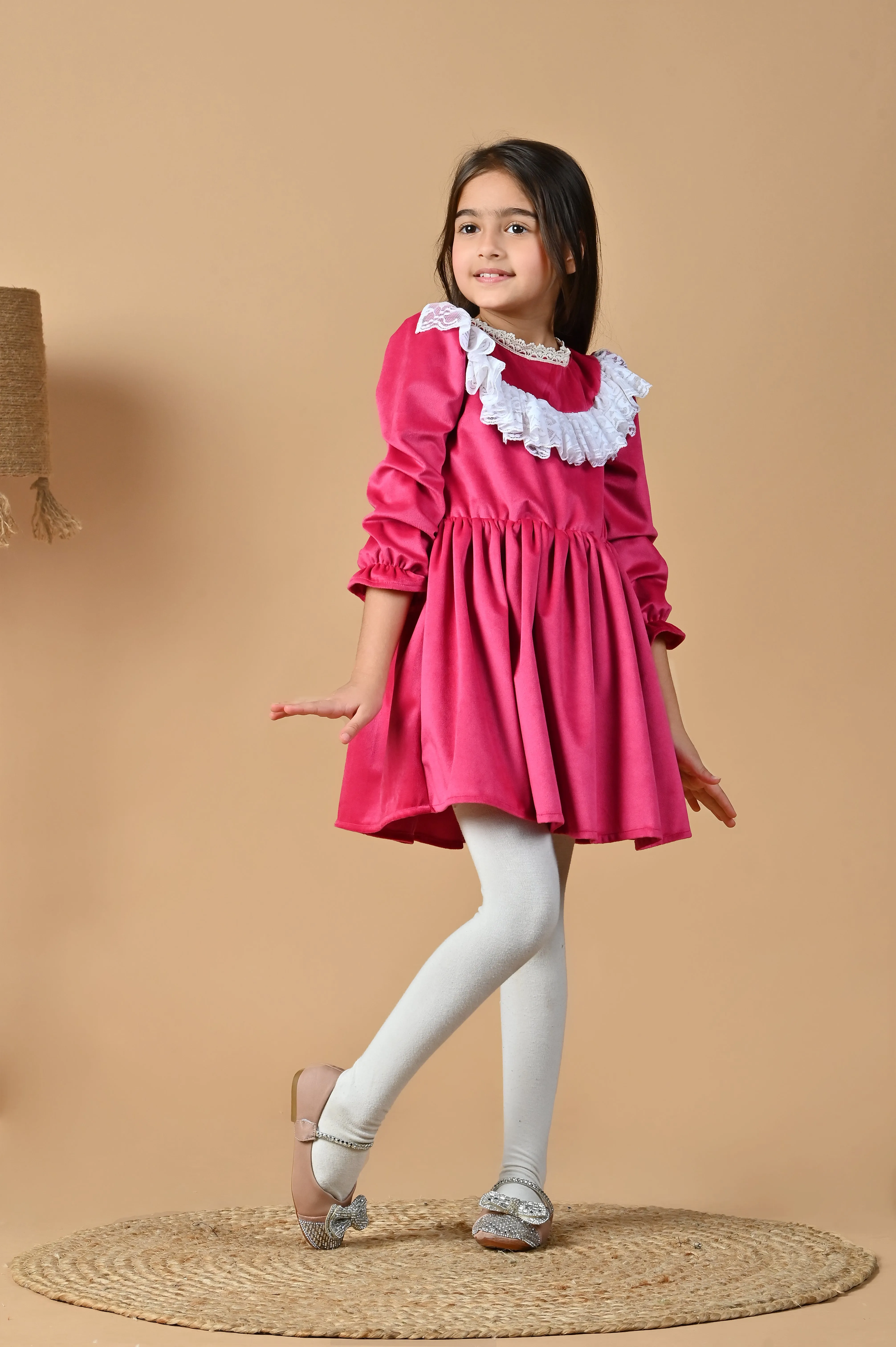 Velvet Rose Lace Dress