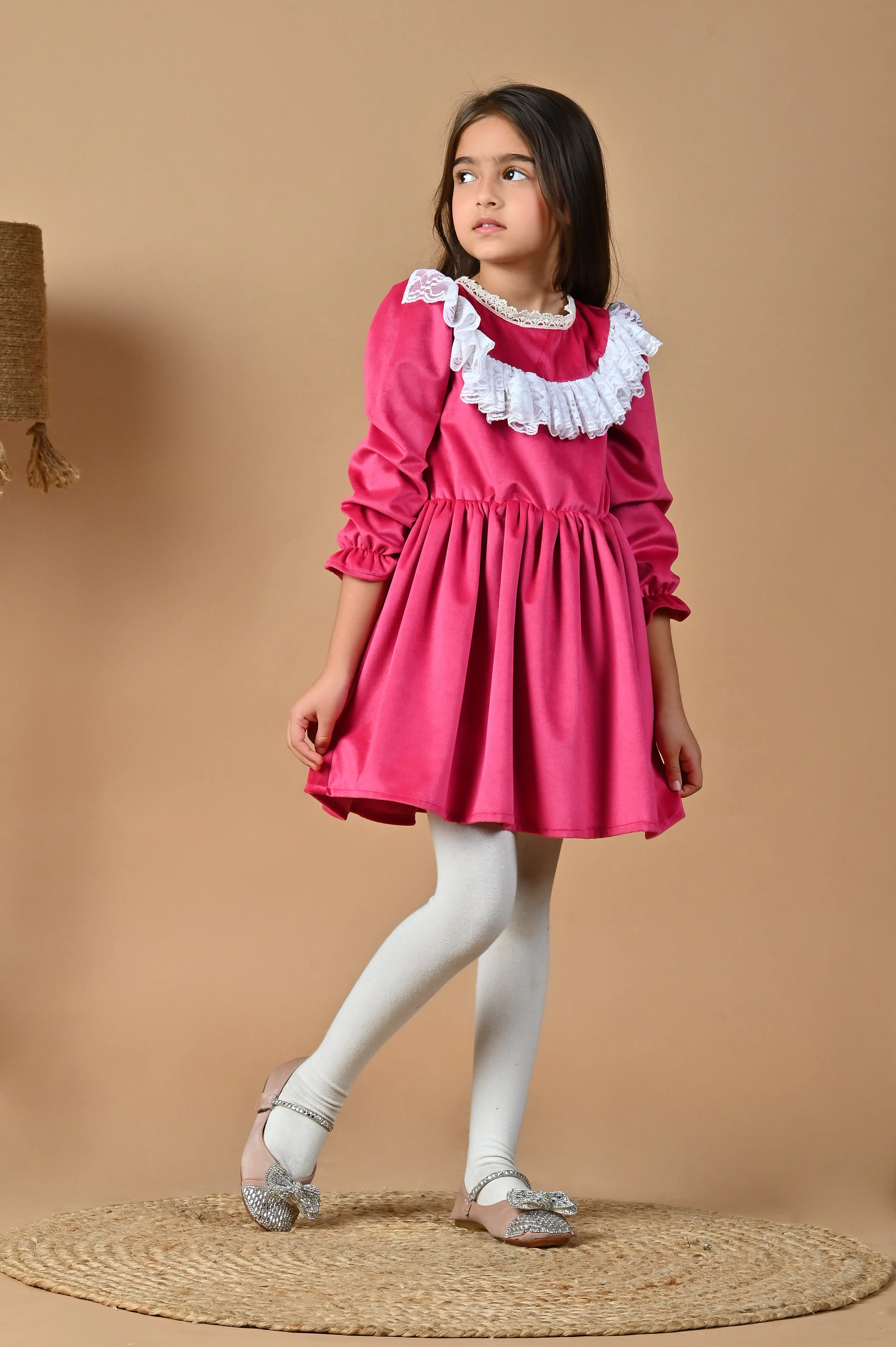 Velvet Rose Lace Dress