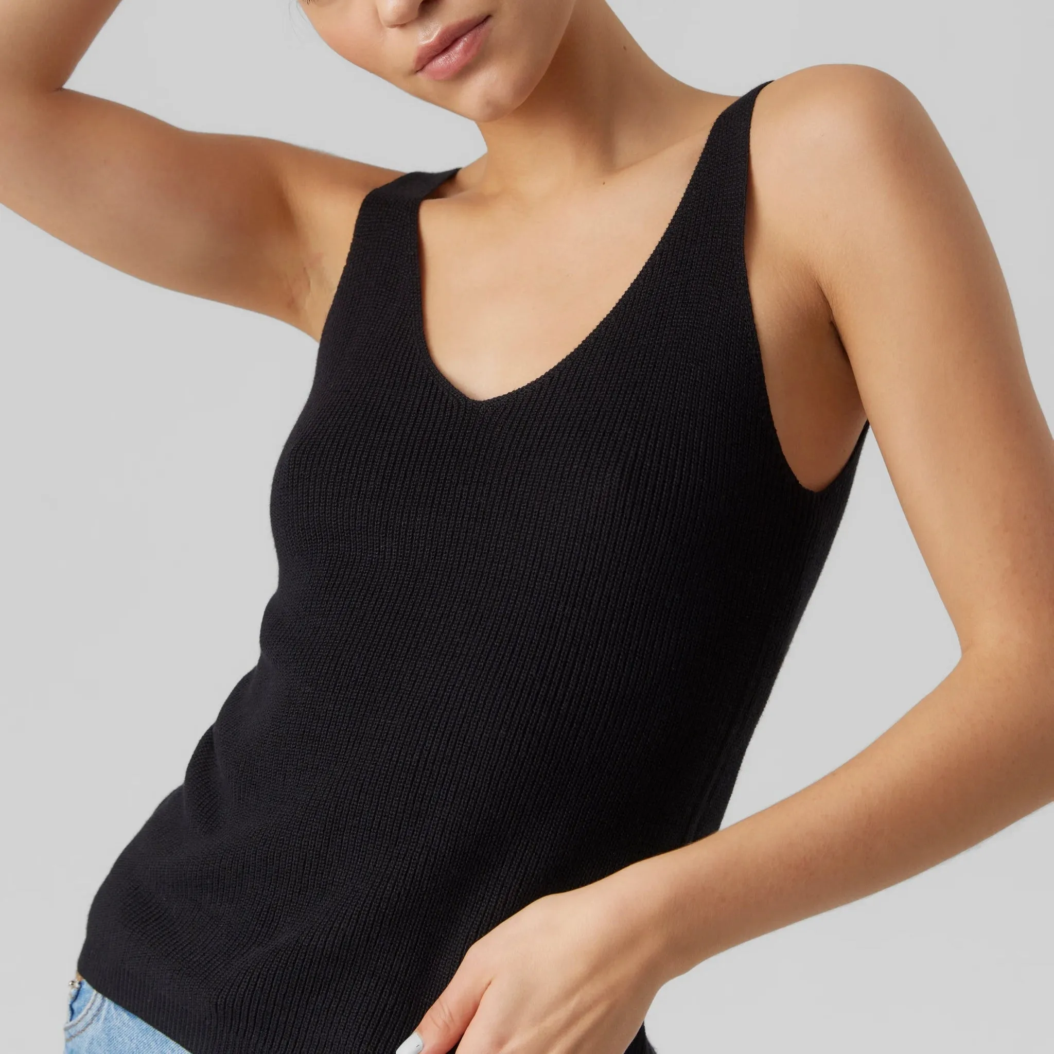 Vero Moda VMNEWLEX Pullover Top In Black