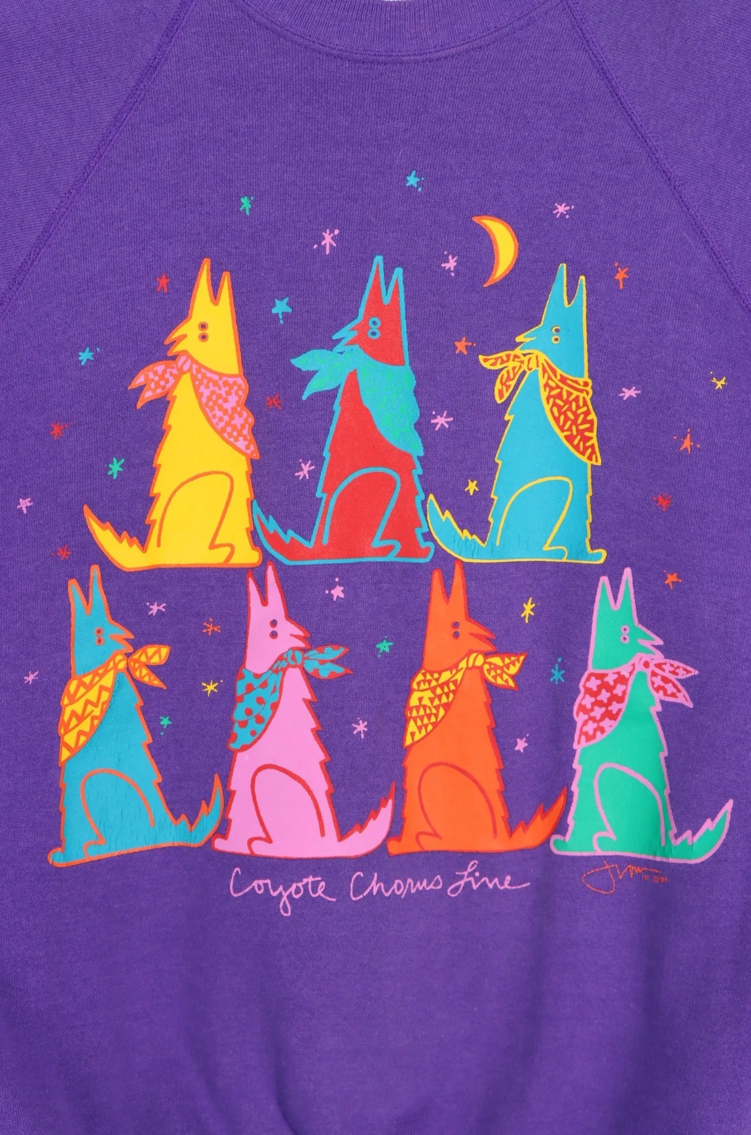 Vintage 1988 "Coyote Chorus Line" Jeff Low Sweatshirt USA Made (L)