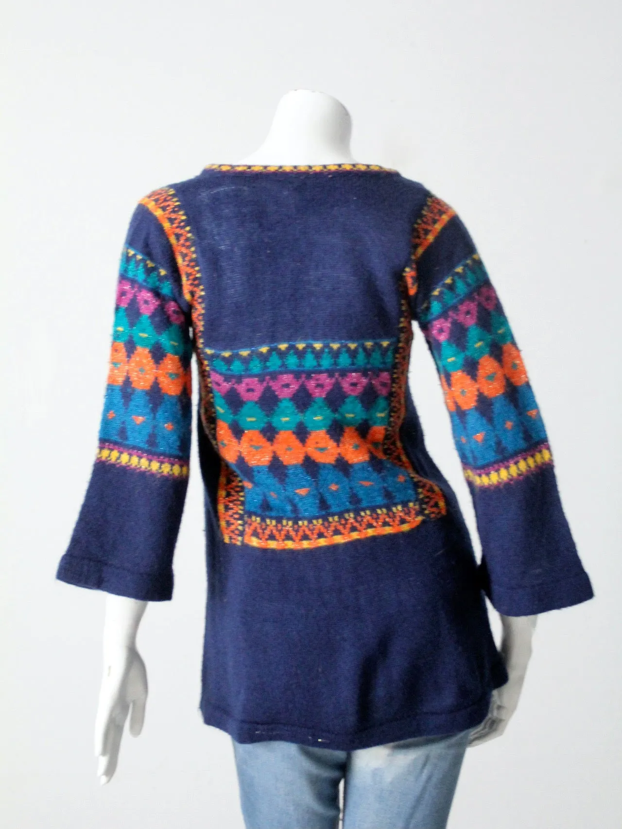 vintage 70s boho knit pullover