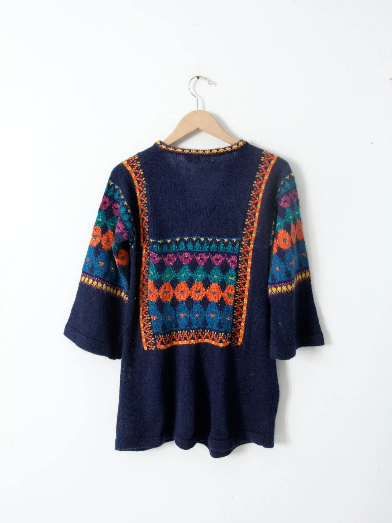 vintage 70s boho knit pullover