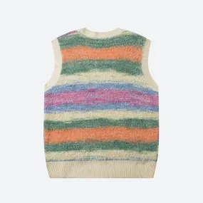Vintage Multicolored Yarn Plush Sweater Vest
