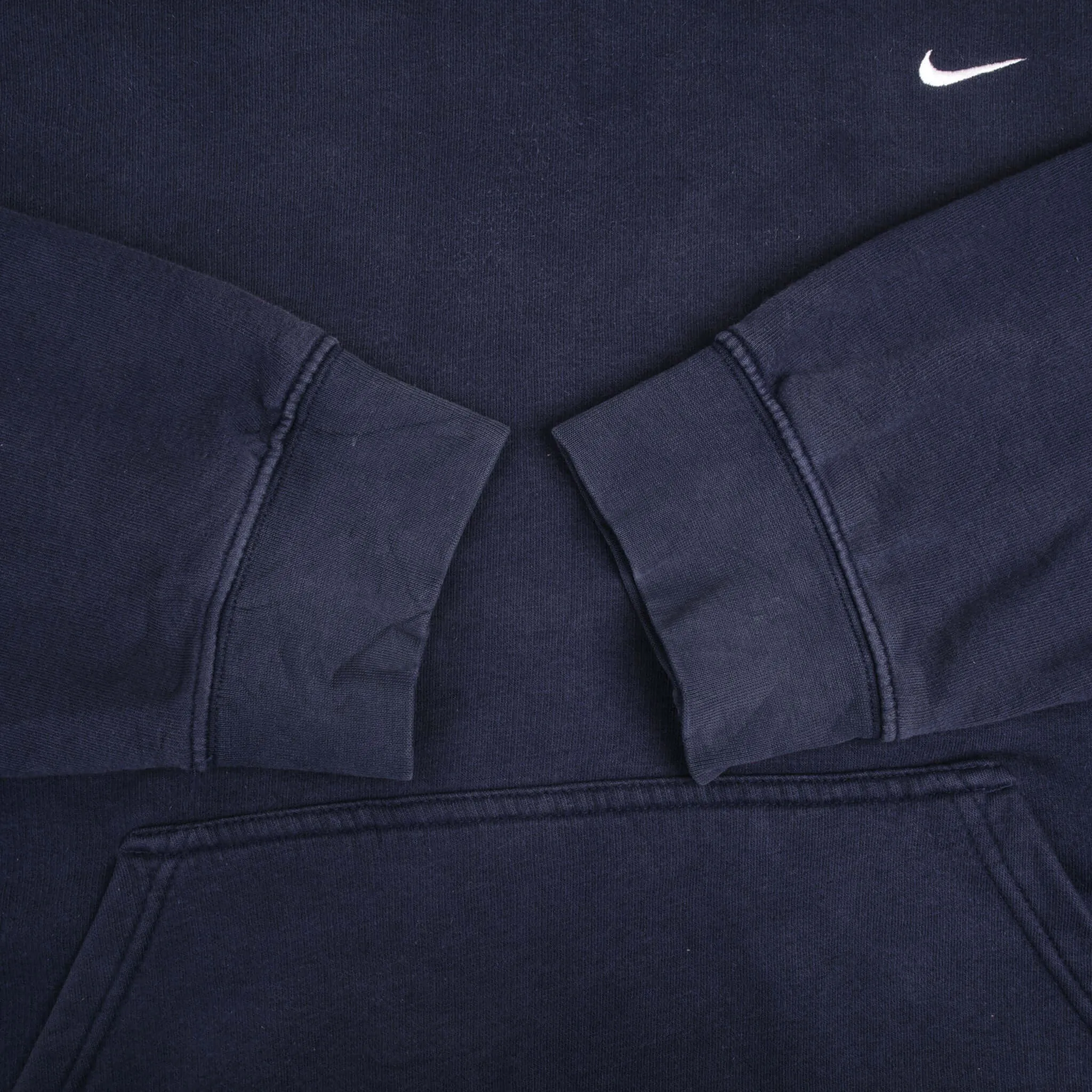 VINTAGE NIKE CLASSIC SWOOSH NAVY BLUE HOODIE SWEATSHIRT 2000S SIZE 2XL