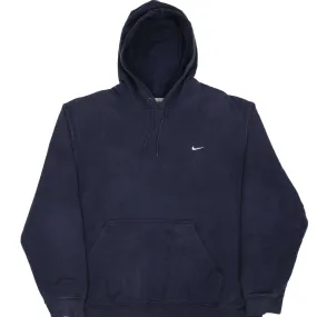 VINTAGE NIKE CLASSIC SWOOSH NAVY BLUE HOODIE SWEATSHIRT 2000S SIZE 2XL