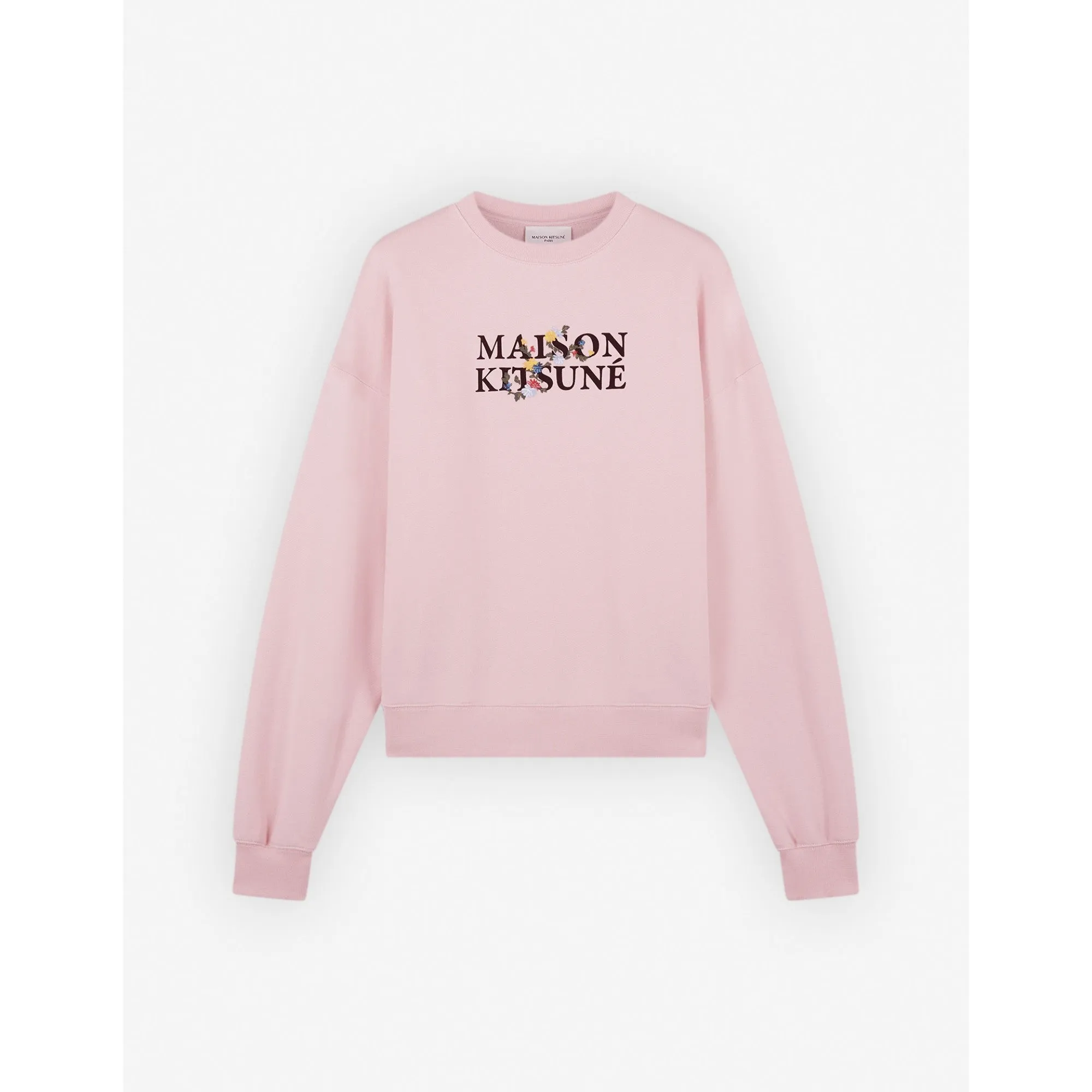 Women Maison Kitsune Flowers Comfort Sweatshirt - Pale Pink