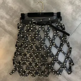 Women Sexy Leather Skirt