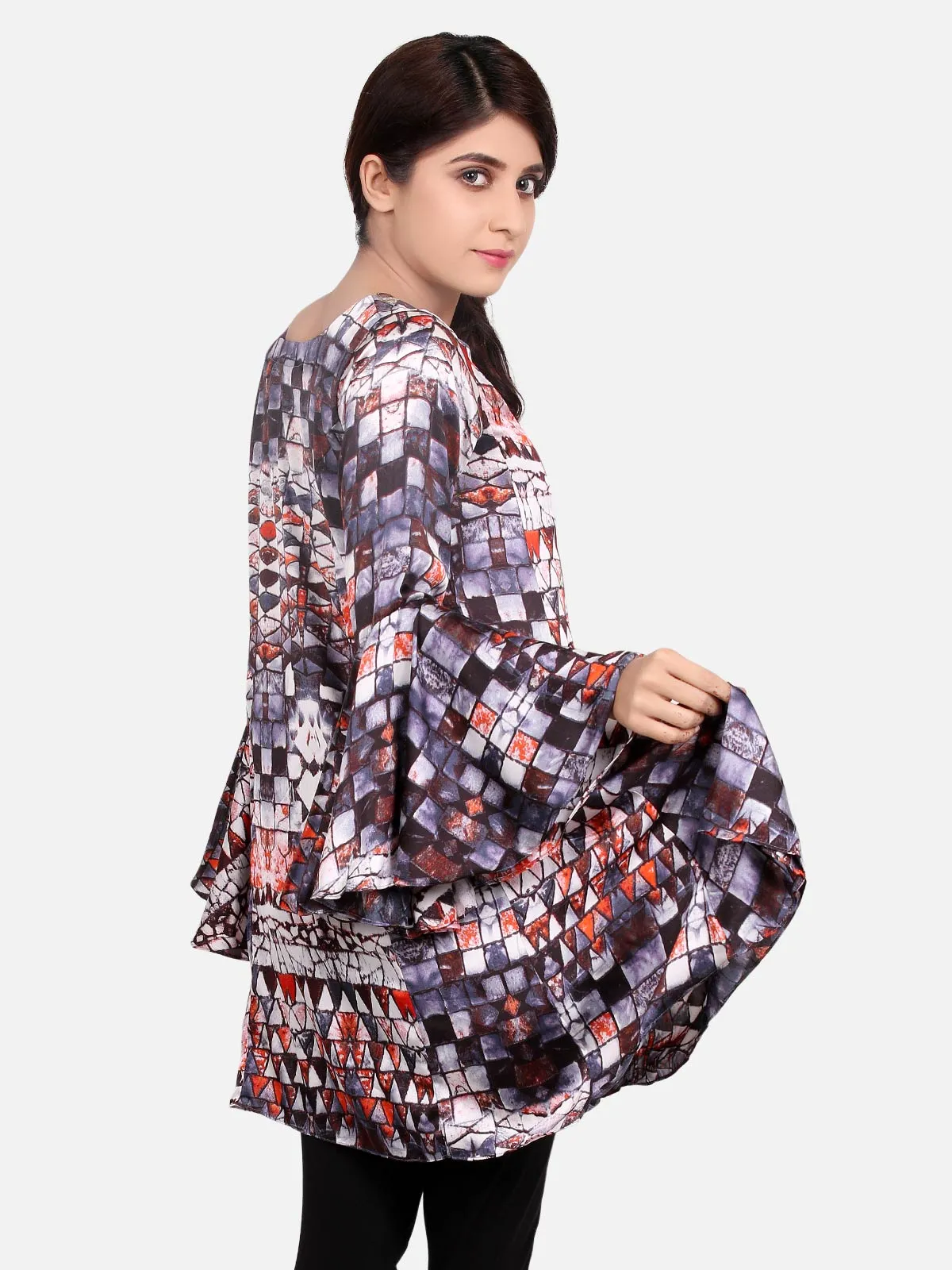 Women's Grey Western Top - ELTW18-66465