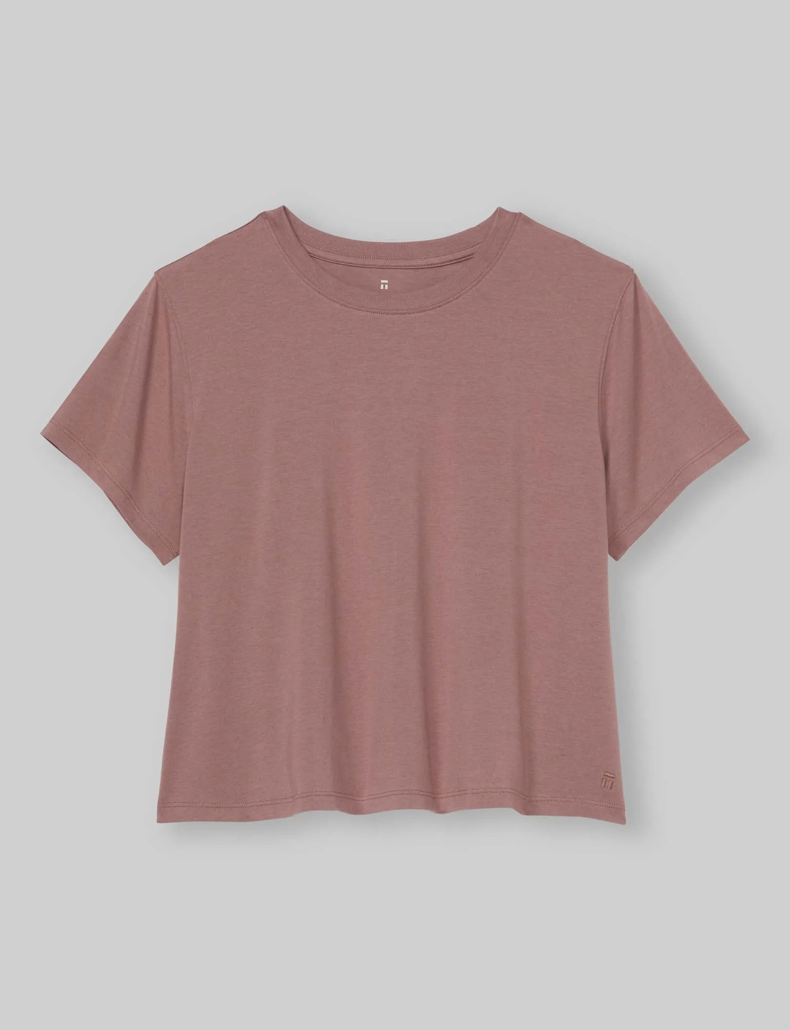 Women's Second Skin Not-Too-Cropped Crew Neck Tee