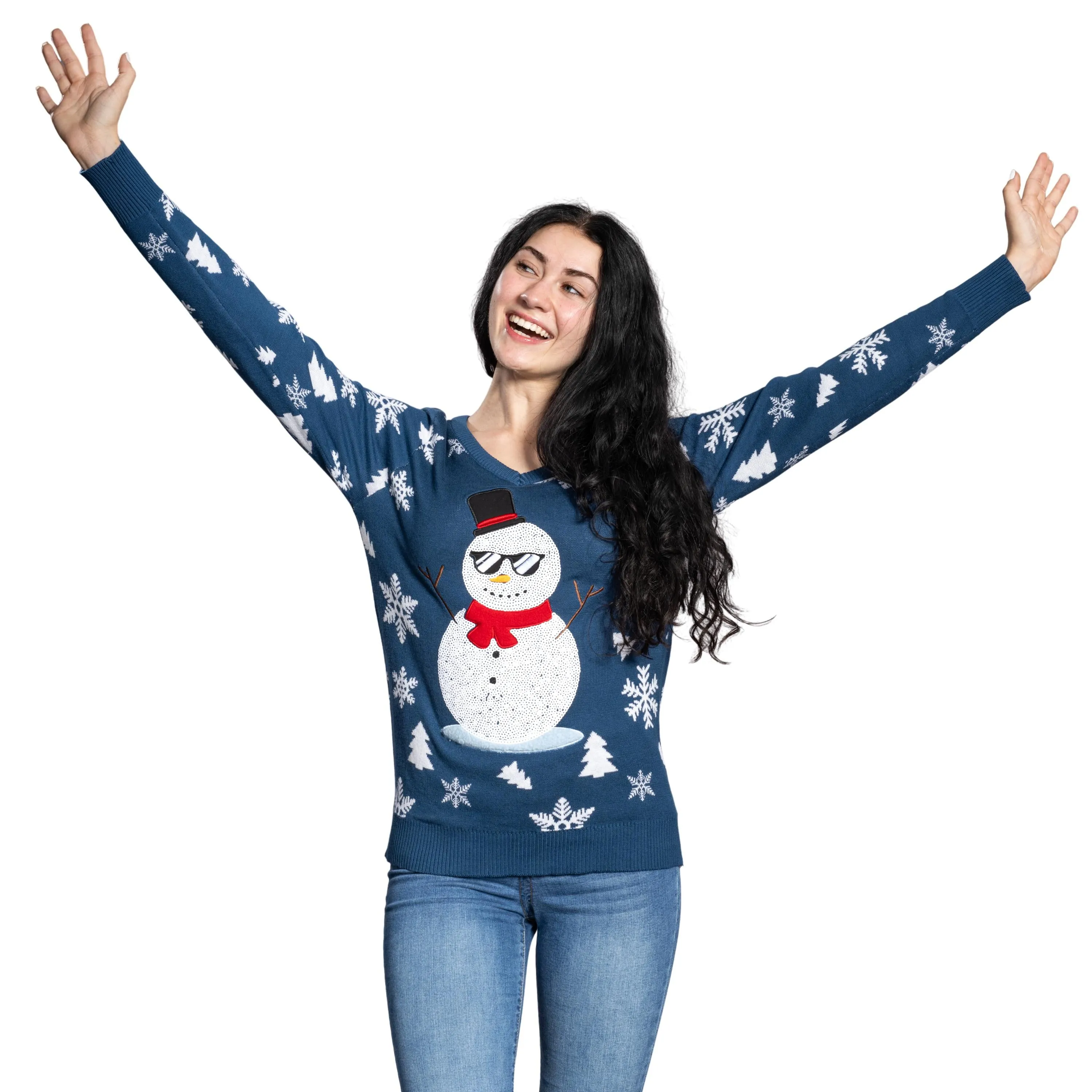 Women's Ugly Christmas Sweater JulesRoche Funny Festive Knit