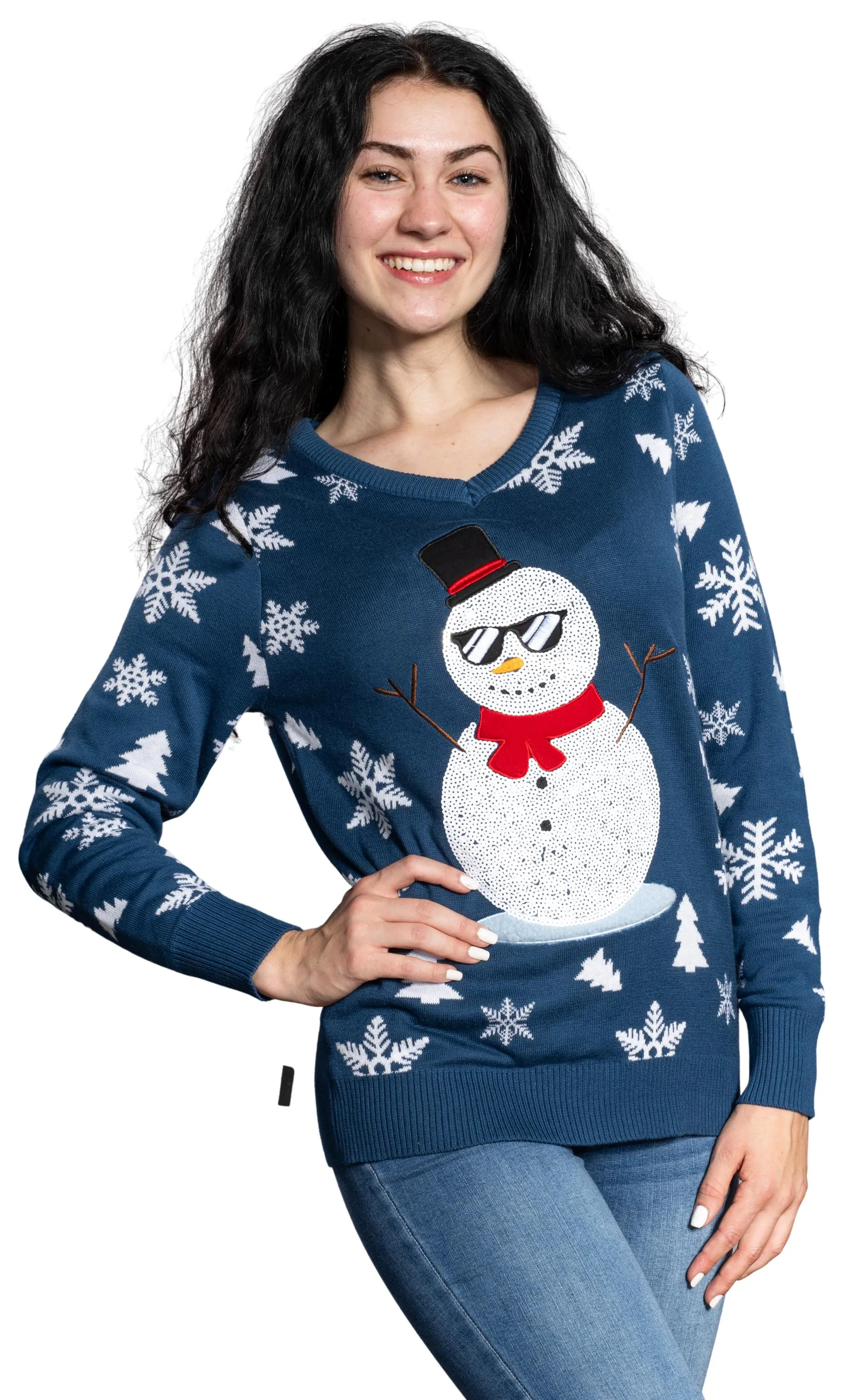 Women's Ugly Christmas Sweater JulesRoche Funny Festive Knit