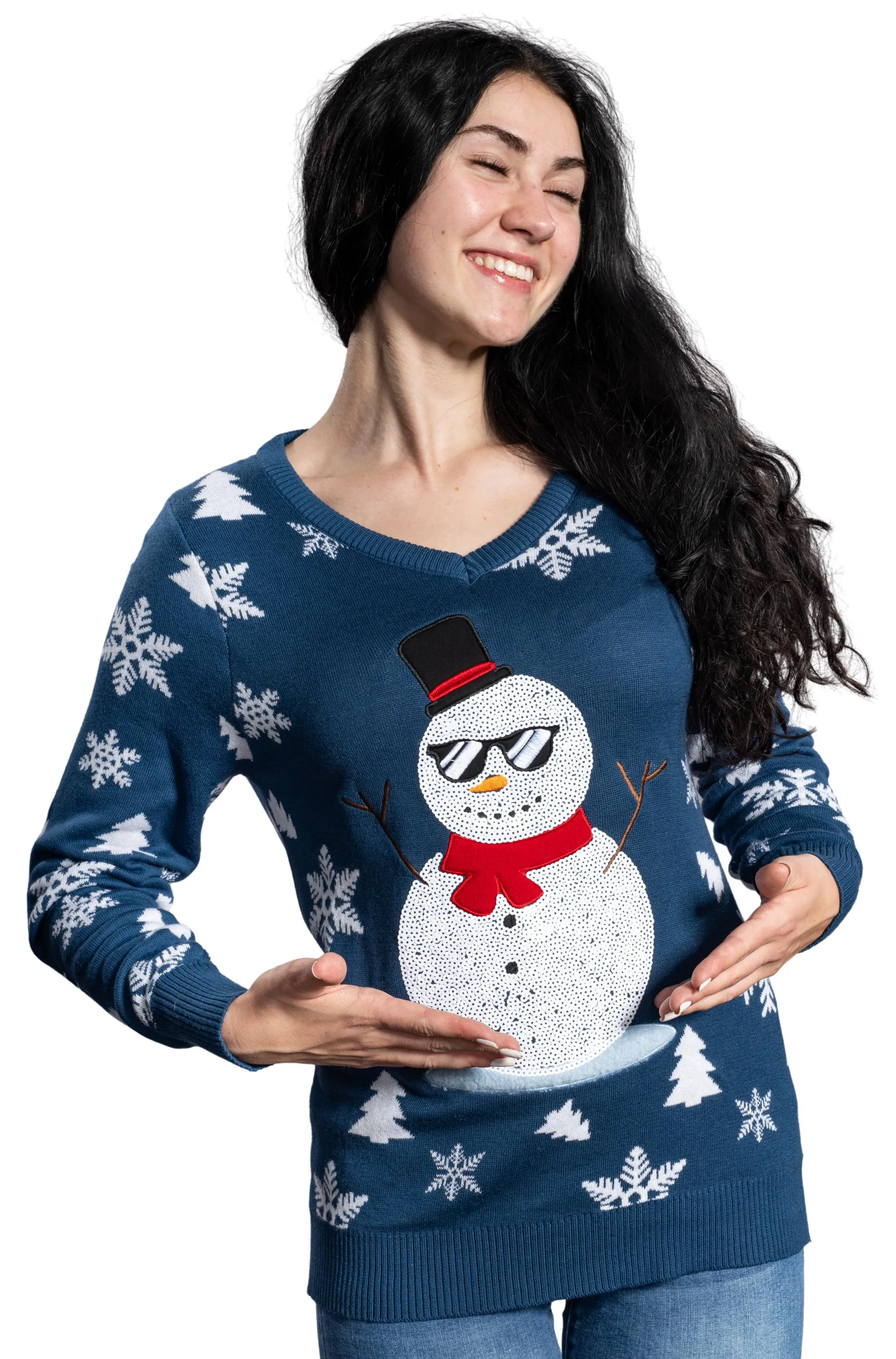 Women's Ugly Christmas Sweater JulesRoche Funny Festive Knit