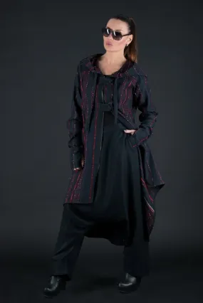 Wool Hooded Maxi Vest NINA SALE
