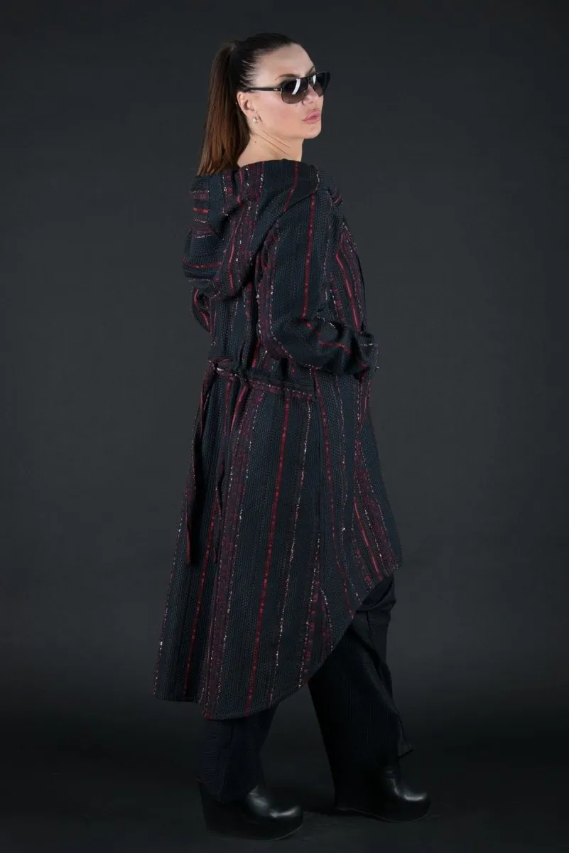 Wool Hooded Maxi Vest NINA SALE