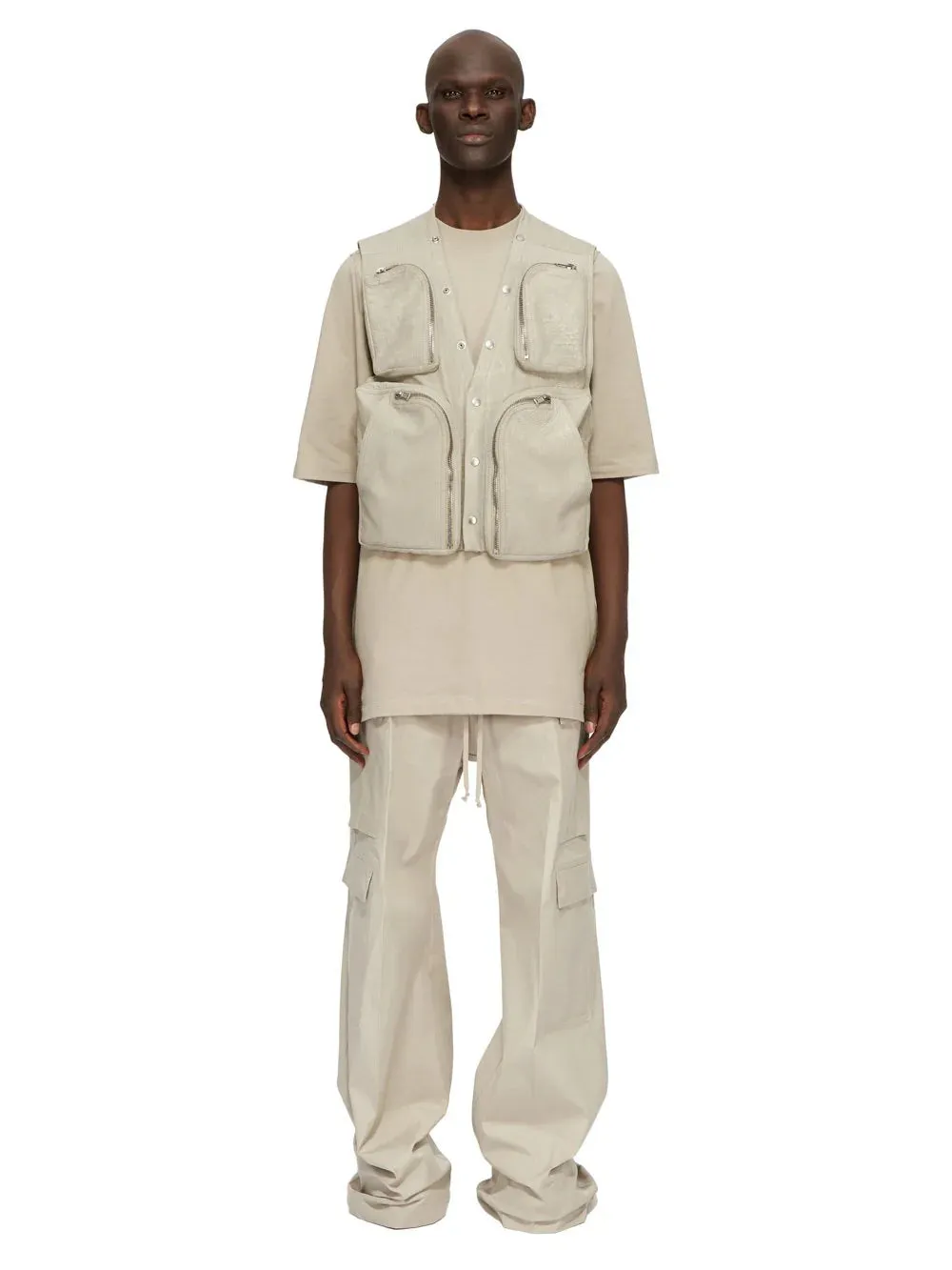 Woven Vest Cargo Vest Pearl