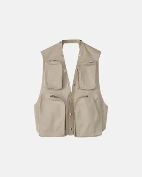 Woven Vest Cargo Vest Pearl