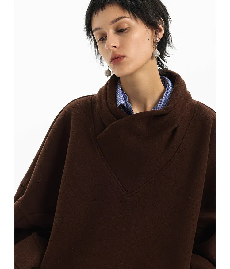 Wrinkle-resistant minimalist pullover sweatshirt