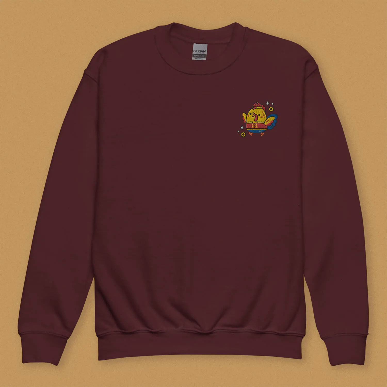 Year of the Rooster Embroidered Kids Sweatshirt