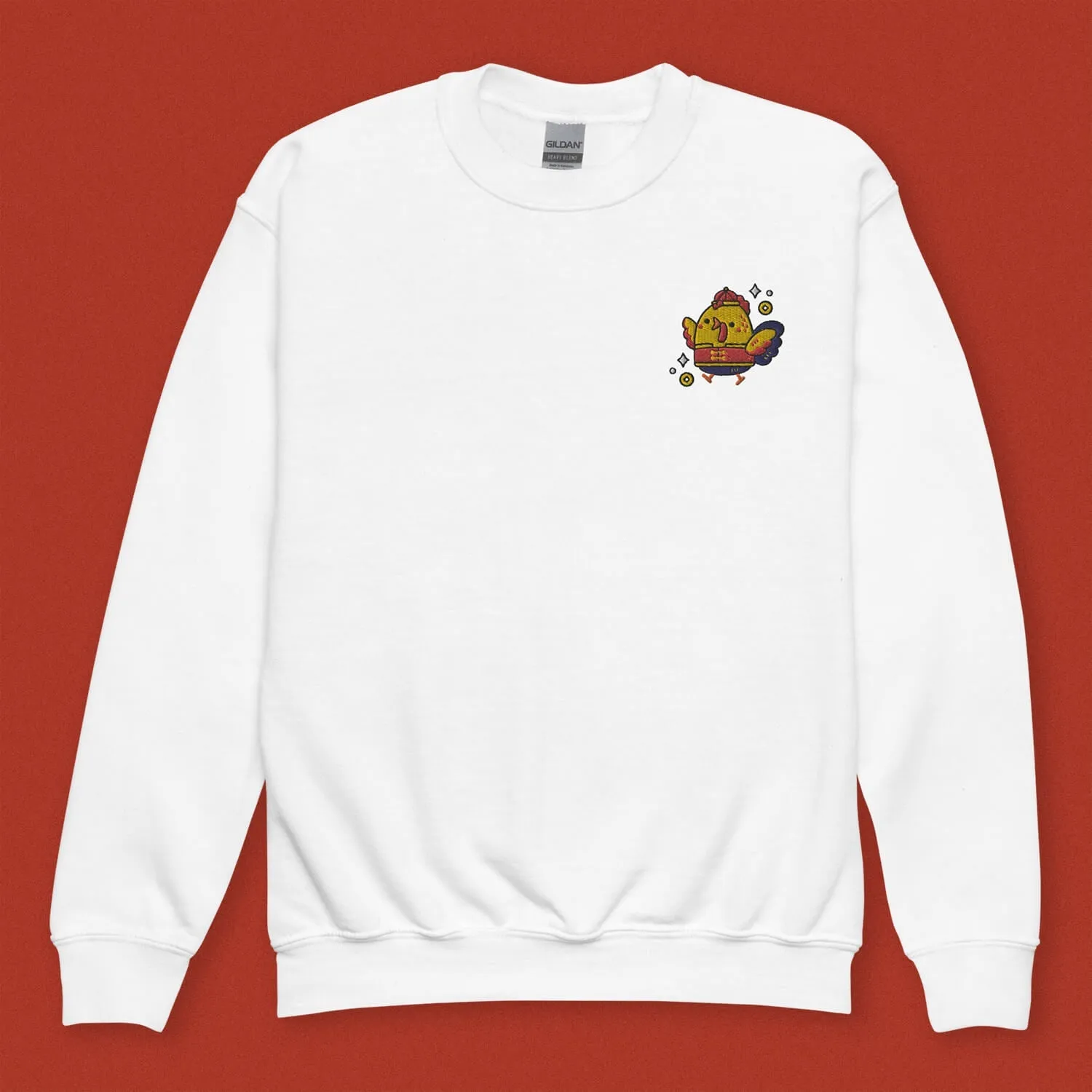 Year of the Rooster Embroidered Kids Sweatshirt