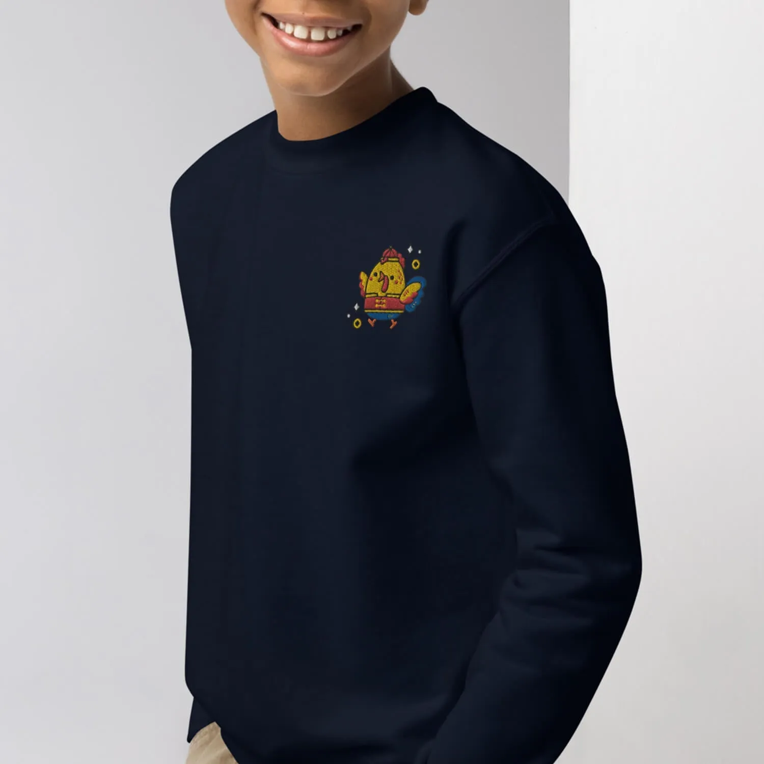Year of the Rooster Embroidered Kids Sweatshirt