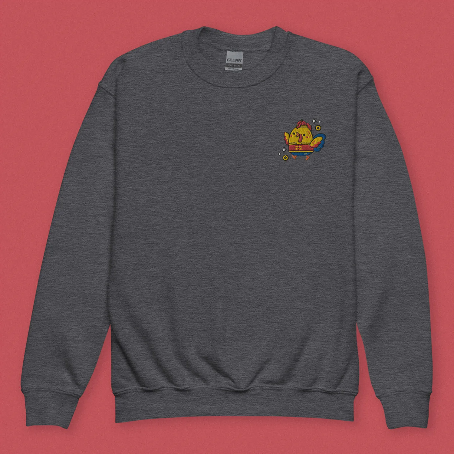 Year of the Rooster Embroidered Kids Sweatshirt