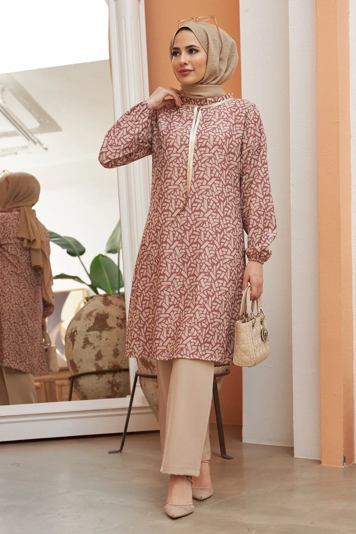 ZRF Women Geometric Patterned Set - Rose Pink - San Tan Valley