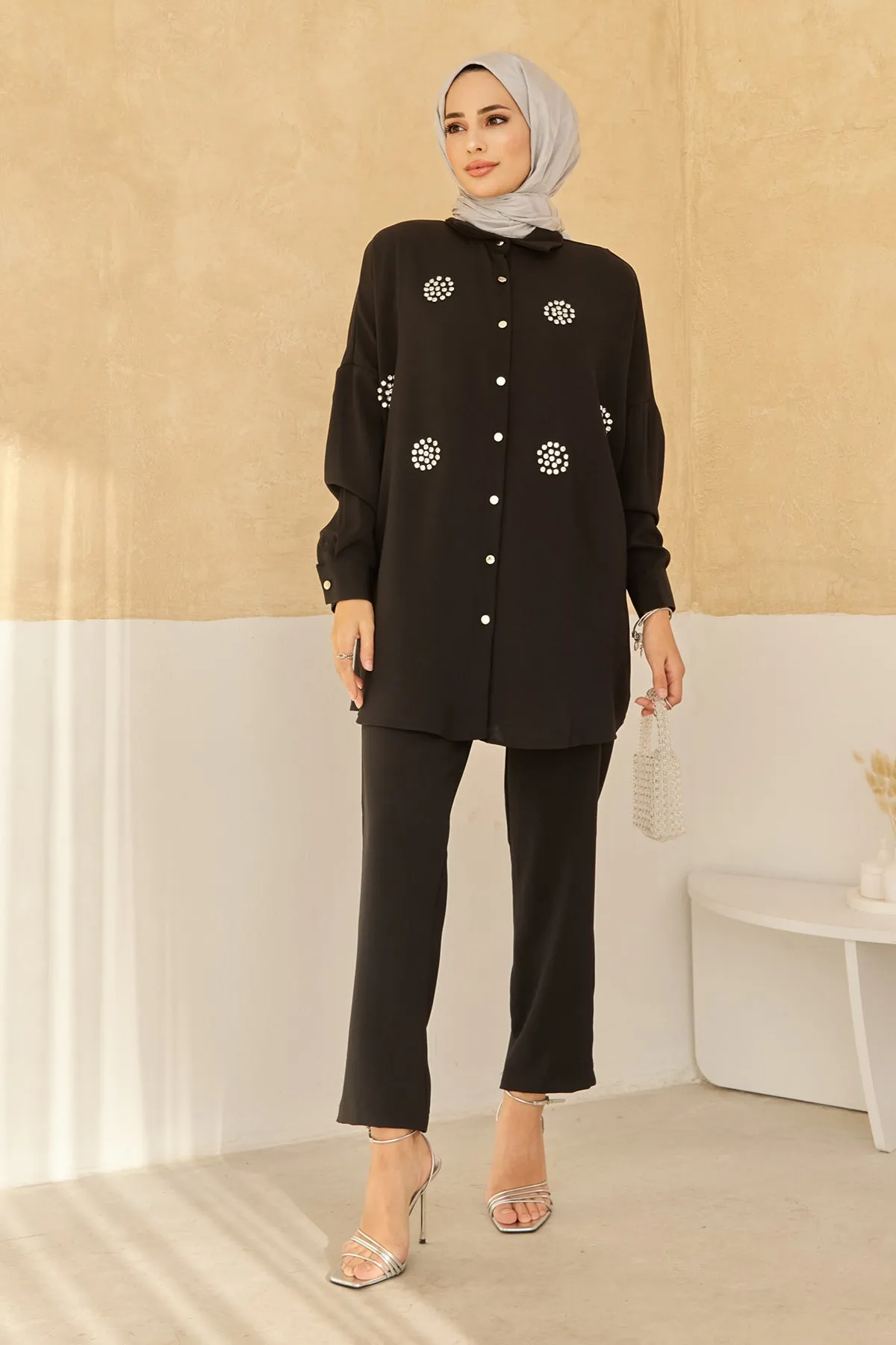 ZRF Women Stone-embellished Two-piece Set - Black - Juventino Rosas